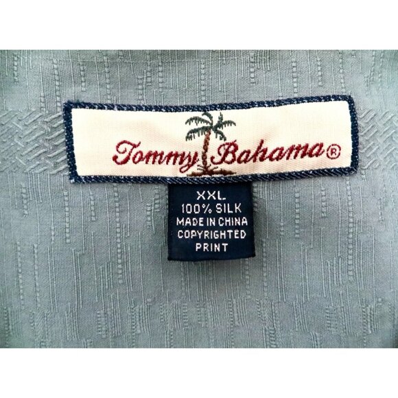 Tommy Bahama 100% Silk Button Front Shirt Gamble Gray Relax Fit XXL - Picture 6 of 7